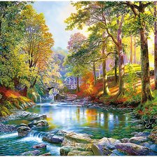 Схема вышивки «Лес»