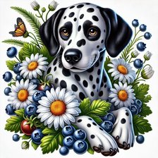 Схема вышивки «долматинец»