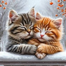 Схема вышивки «котята»