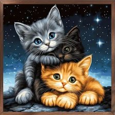 Схема вышивки «котята»