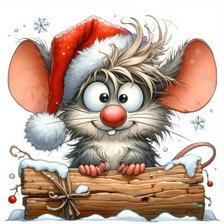 Схема вышивки «мышь»