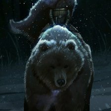 Схема вышивки «Ночной медведь»