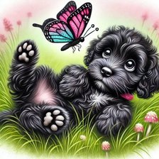 Схема вышивки «щенок»