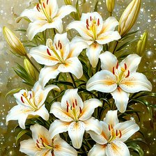 Схема вышивки «ЛИЛИИ»