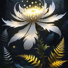 Схема вышивки «цветок  папоротника»