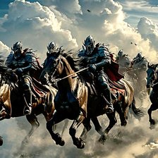 Схема вышивки «Всадники»