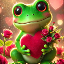 Схема вышивки «Happy Frog»