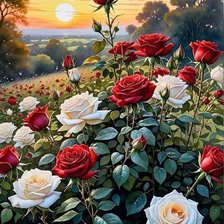 Схема вышивки «розы»