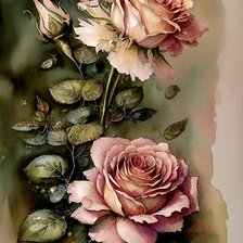 Схема вышивки «розы»