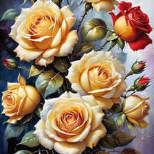 Схема вышивки «розы»