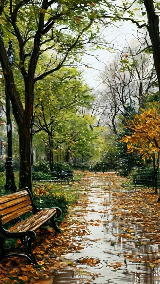 Осенний парк - художники - оригинал