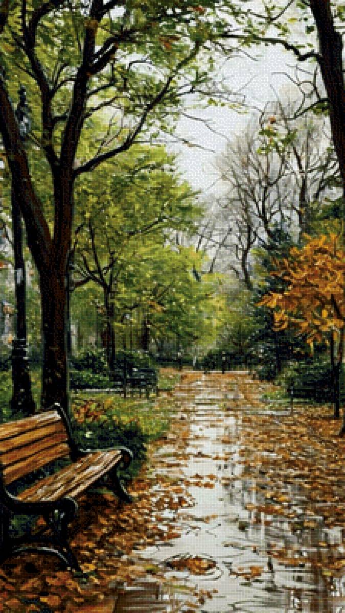 Осенний парк - художники - предпросмотр
