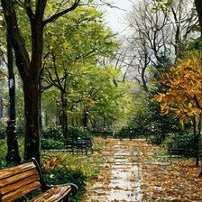 Схема вышивки «Осенний парк»