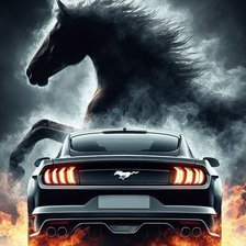 Схема вышивки «mustang»