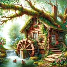 Схема вышивки «Мельница»