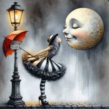 Схема вышивки «Xica mirando la luna»