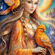 Схема вышивки «Девушка. Фэнтези.»