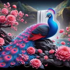 Схема вышивки «Павлин»