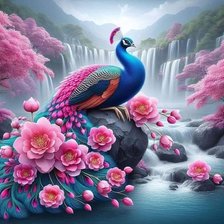 Схема вышивки «Павлин»