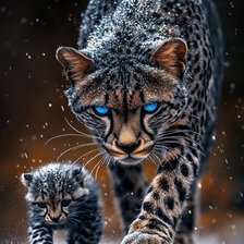 Схема вышивки «леопард»