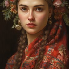 Схема вышивки «Русская красота»