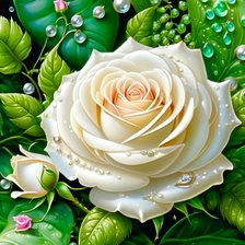 Схема вышивки «Роза в росе»