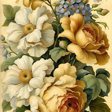 Схема вышивки «цветы»