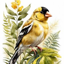 Схема вышивки «птица»