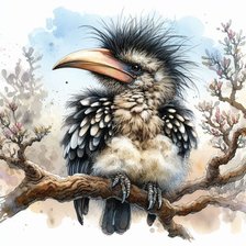 Схема вышивки «птица»