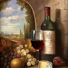 Схема вышивки «Натюрморт с вином»