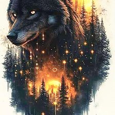 Схема вышивки «Страж леса»