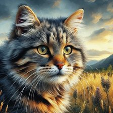 Схема вышивки «кот»