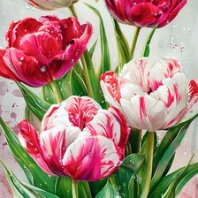 Схема вышивки «Тюльпаны»