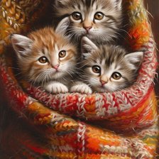 Схема вышивки «котята»