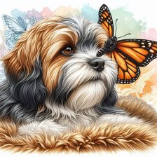 Схема вышивки «собака»