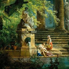 Схема вышивки «The bathing pool, miniature»