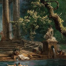 Схема вышивки «The bathing pool, miniature»