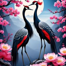 Схема вышивки «Птицы»