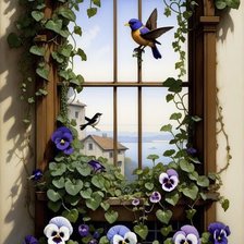 Схема вышивки «окно»