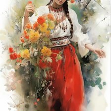 Схема вышивки «Русская красота»