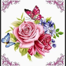 Схема вышивки «Цветы»