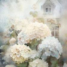 Схема вышивки «гортензия»