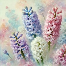 Схема вышивки «Гиацинты»