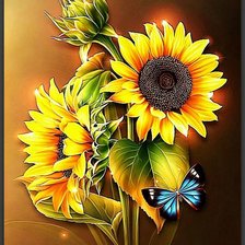 Схема вышивки «Подсолнух»