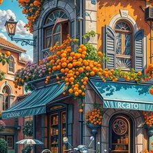 Схема вышивки «оранжевый дом»