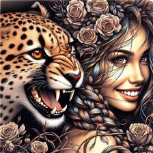 Схема вышивки «женский образ»