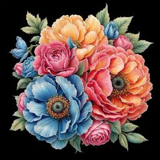 Схема вышивки «серия подушки»