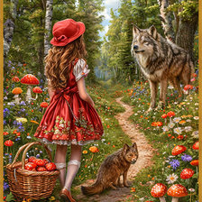 Схема вышивки «Красная шапочка»