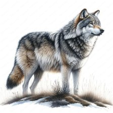 Схема вышивки «Волк»