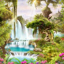 Схема вышивки «Водоспад»